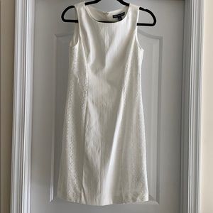 White dress with eyelet detail